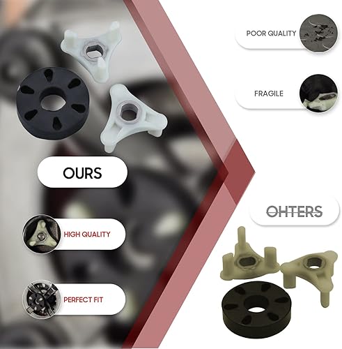 Miniatura 5 de Seentech - Kit de acoplamiento de motor de metal resistente 285753A para lavadoras Whirlpool y Kenmore  Sustituye los números de pieza AP3963893,