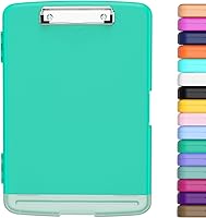 Vista 13 de Hongri Portapapeles con Almacenamiento con Soporte para Bolígrafo, Carpeta Portapapeles de Enfermería de Apertura Lateral de 8.5 x 11 Pulgadas