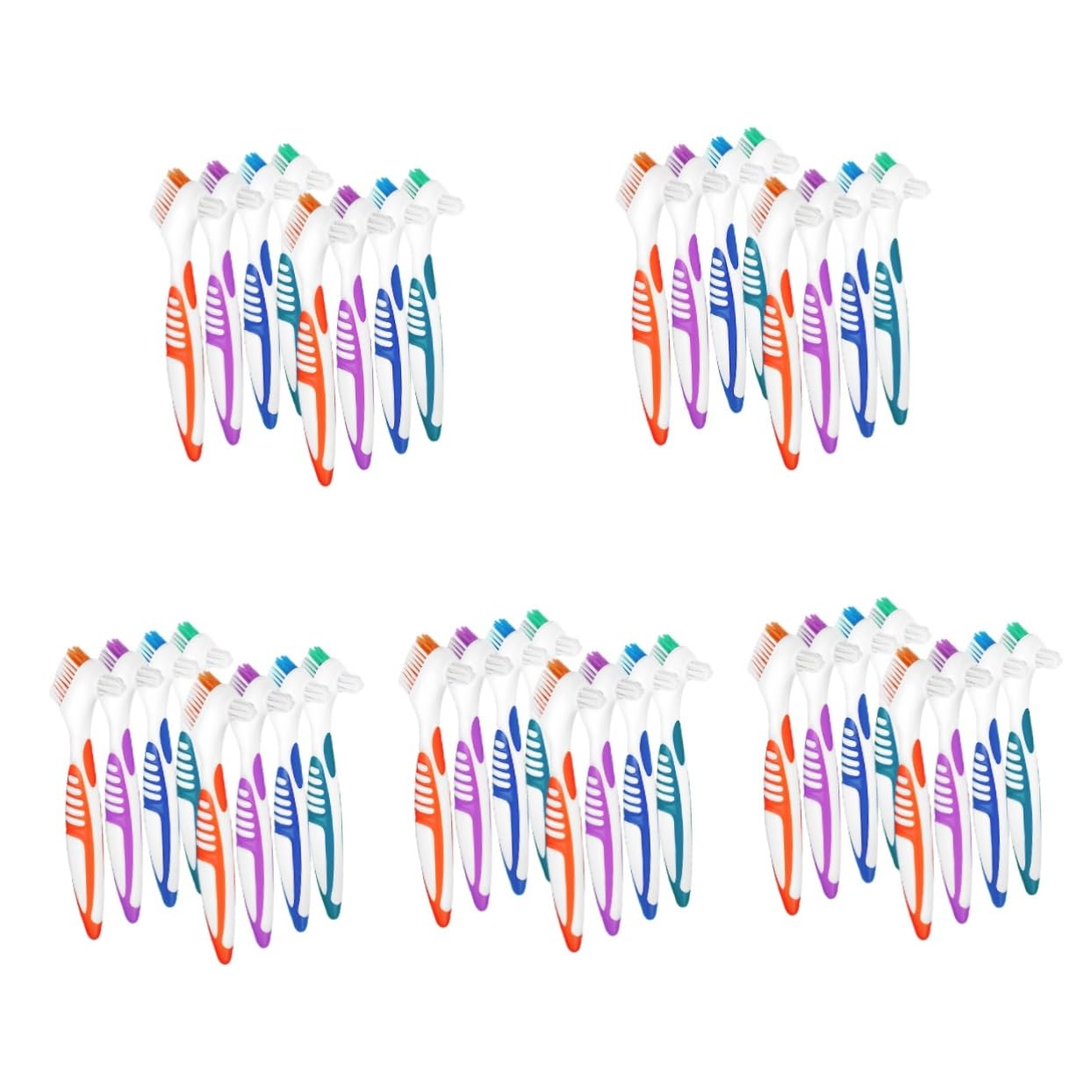 MAGICLULU 5 Sätze Zahnbürsten Reinigungsbürste Für Und Erwachsene UV Zahnbürste Doppelzahnfleisch Zahnbürste Künstliche Zähne Zahnprothesenbürste Zahnbürsten Für 8 Stück * 5
