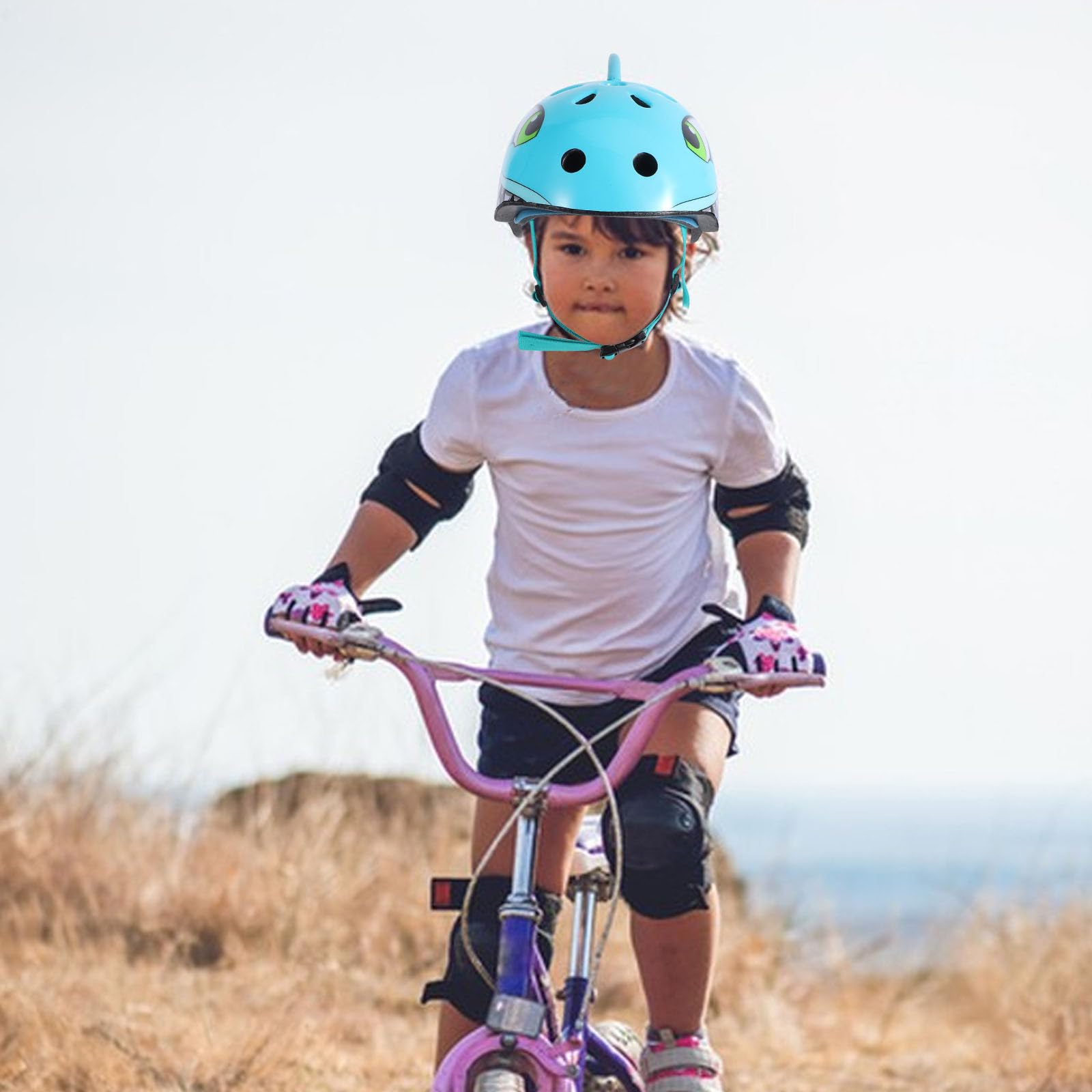 Kinderfahrradhelm Größe S 50-54cm für Kinder Blau Kunststoff