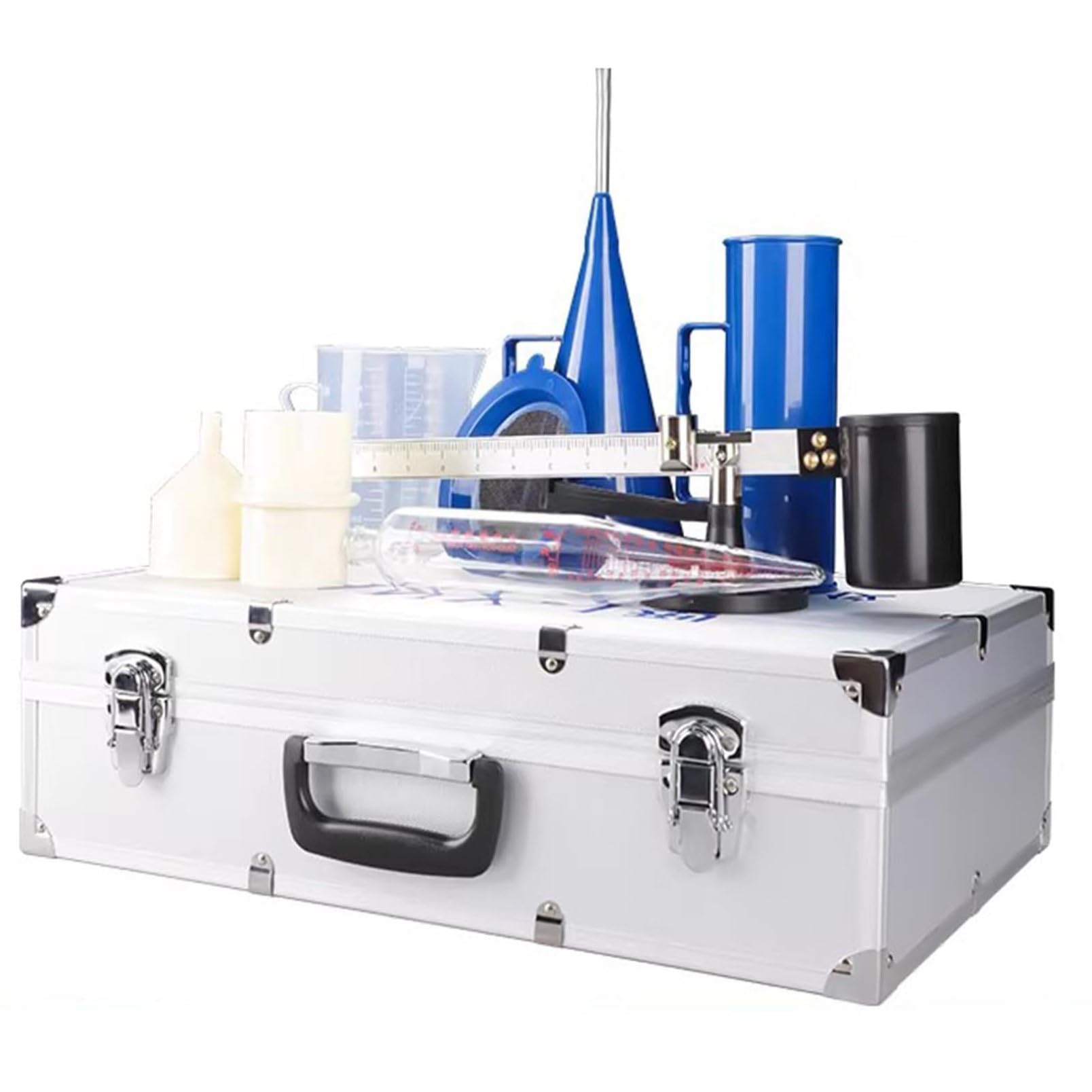 Kit Misuratore di Viscosità del Fango Portatile 3 Pezzi, Tester per Fanghi con Idrometro e Misurazione del Contenuto di Sabbia, Reometro di Precisione per Analisi di Laboratorio e Sul Campo