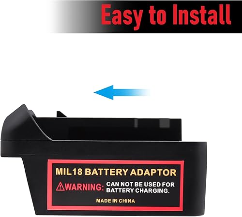 Miniatura 3 de Adaptador de corriente para herramientas Milwaukee M18 a DeWalt de 20 V, convertidor de batería ligero para herramientas eléctricas Dewalt con