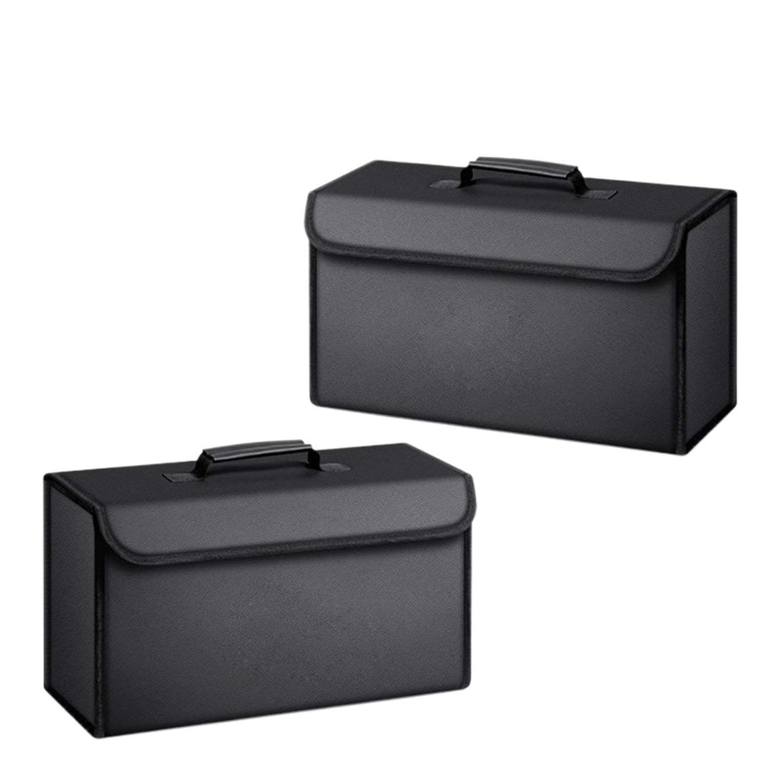 DGOINGPI Heavy Duty Organiser Fit For Trumpchi GS4, GS3, GA4, GA6, GS7, GS8 The Interior Storage Box Of The Car Trunk Can Be Folded And Organized Boot Storage(Box black,2pcs)