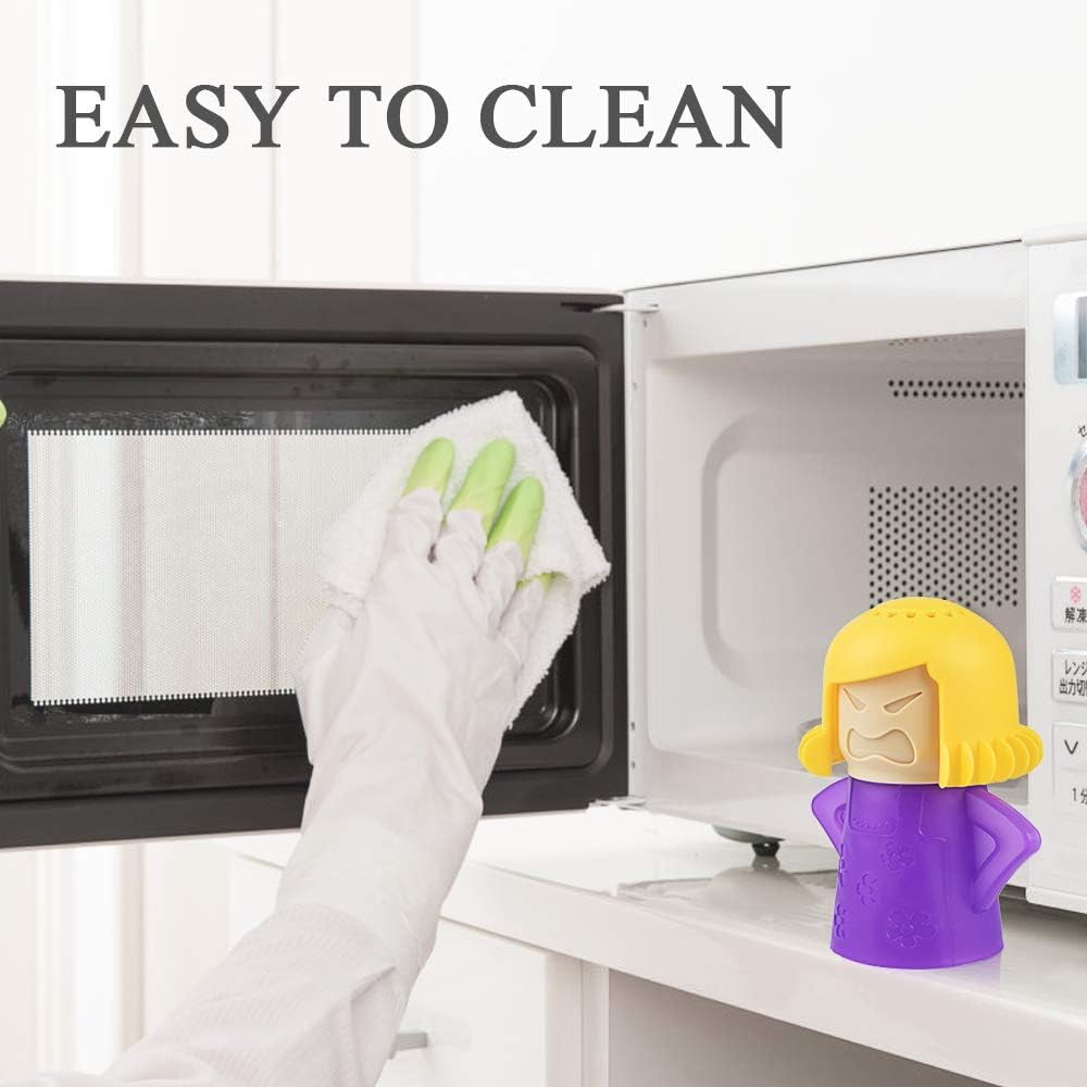Angry Mom Microwave Cleaner - Angry Mom Mad Creay Mama Microwave Oven Cleaner High Temperature Steam Cleaning Equipment Tool Easily Crud Steam Cleans Add Vinegar and Water for Kitchen (Purple) : Health & Household