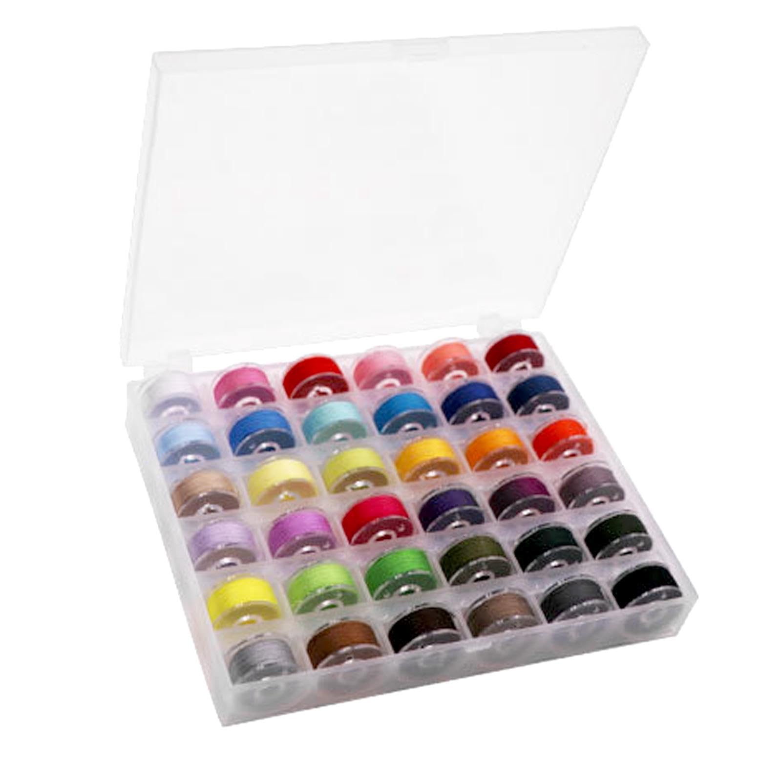 36 Pcs Sewing Machine Bobbin Threads with Case, Bobbins for Sewing Machine, Bobbin Case for Brother/Sin-ger/Janome/Kenmore/Babylock/Elna/Sin-ger Embroidery Machines