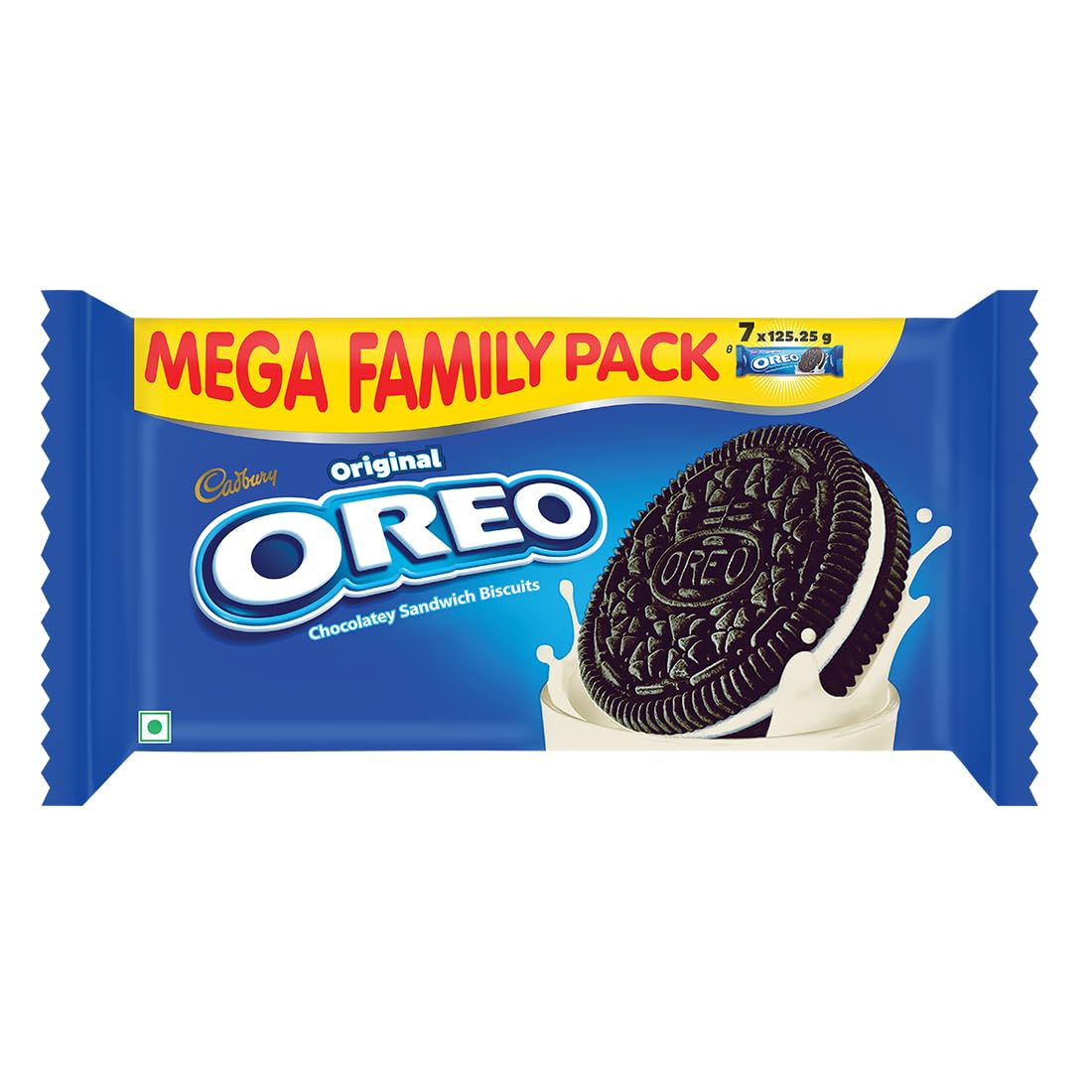 Cadbury Oreo Vanilla Flavour Creme Sandwich Biscuit Mega Family Pack, 876.75 g