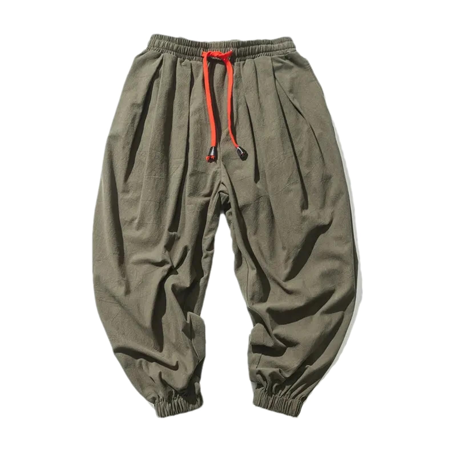 Streetwear Primavera Estate Pantaloni da uomo larghi Pantaloni da jogging larghi Pantaloni da uomo in cotone e lino alla caviglia