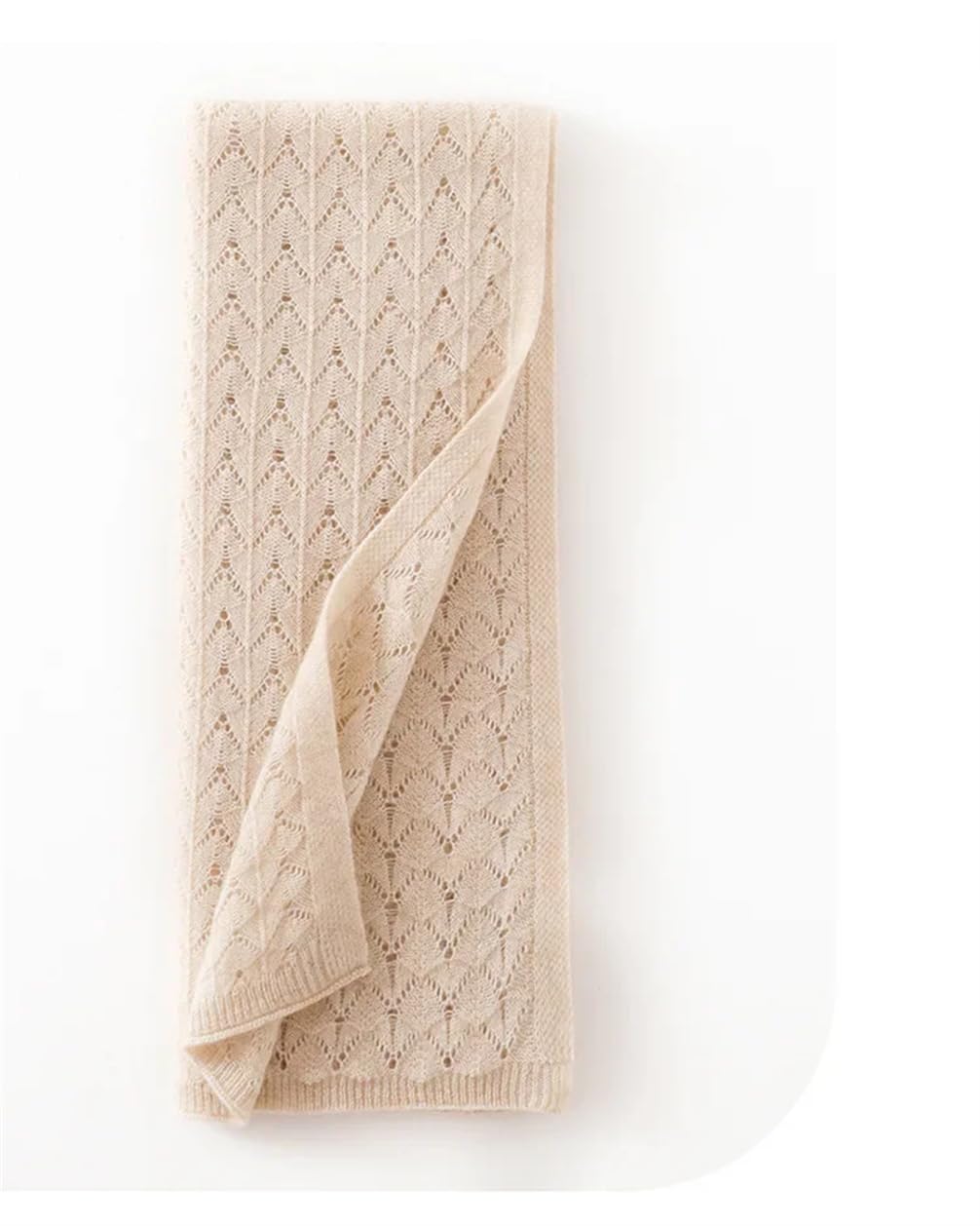 Bufanda de cachemira de punto para mujer, cuello cálido, hombros huecos, color sólido
