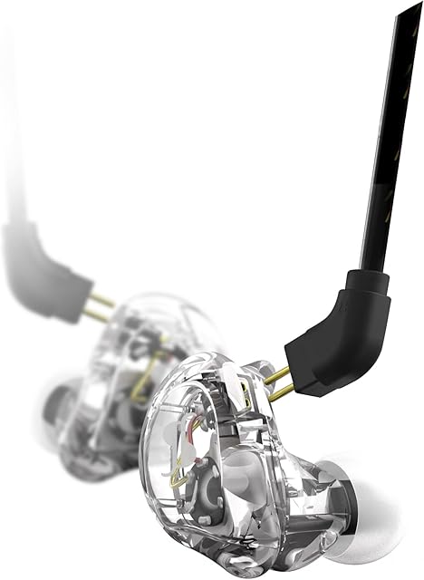 Stagg Professional Dual Driver In Ear Monitors, High Resolution, Sound Isolating, Transparent