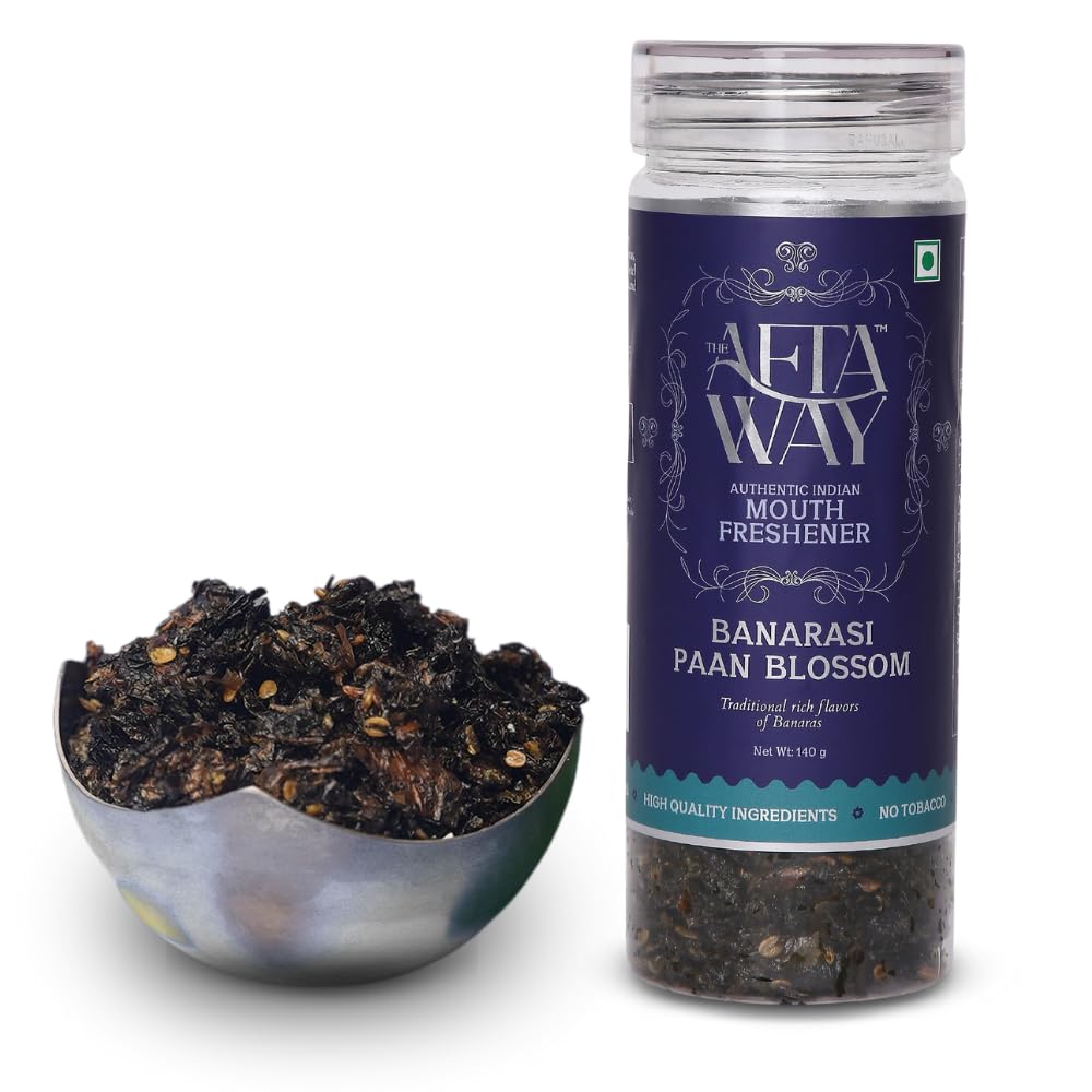 Banarasi Paan Blossom 4.93 oz (140g) – Traditional Indian Mouth Freshener & Digestif with Real Betel Leaves, Gulkand & Fennel – No Tobacco, Gluten-Free, Vegan, Non-GMO, No Artificial Preservatives