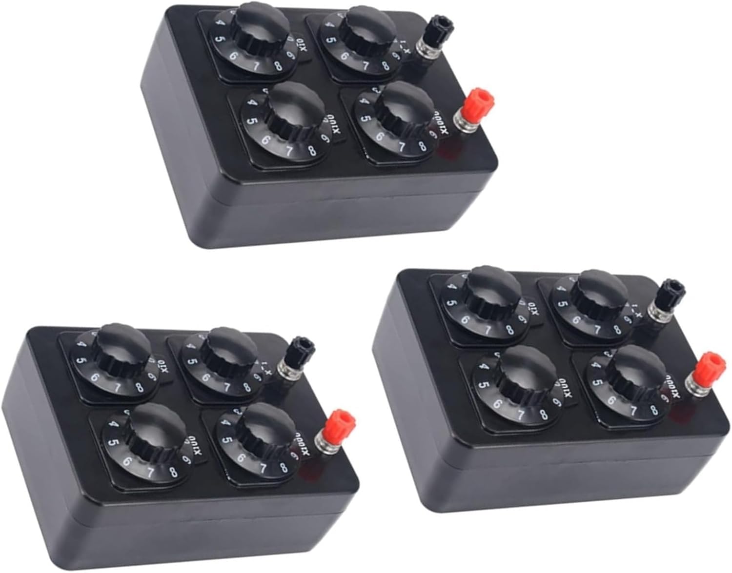 Variable Decade Resistor Box 0-9999 Ohm 3X Range Teaching Instrument for Electronics Education