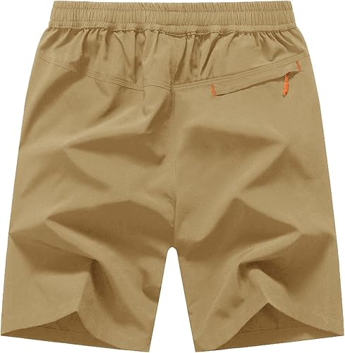 Miniatura 3 de TBMPOY Pantalones cortos de senderismo para hombre de 7 pulgadas, de secado rápido, atléticos, gimnasio, deportes al aire libre, entrenamiento,