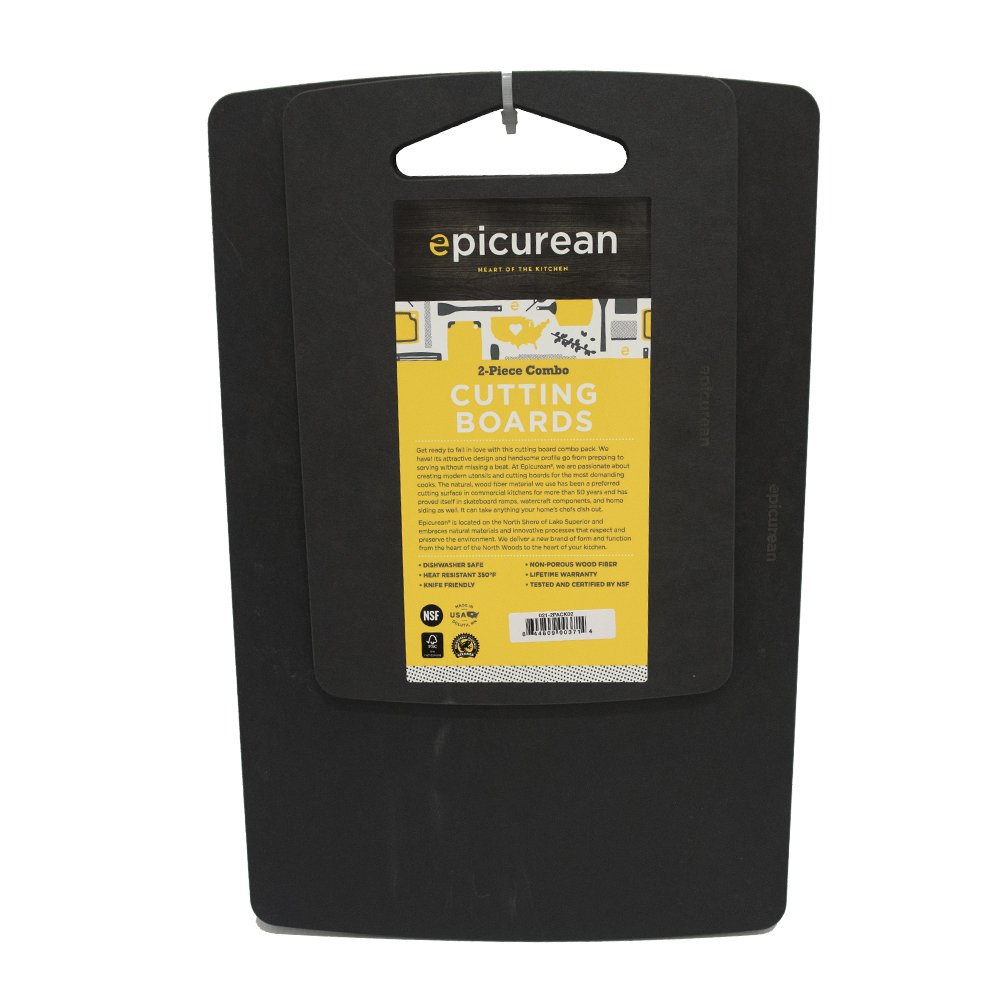 Epicurean Prep Series Cutting Boards Set of 2, Slate, 13" X 8.5" and 9.5" X 6.5"