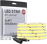 BTF-LIGHTING FCOB COB LED Bande de lumière blanc variable 24V DC Blanc chaud 3000K 10m 320LEDs/m CRI 90+ Sous Cabinet Lampe de ruban pour Chambre à coucher Home Party Décoration UL Inscrit(Pas de puissance et contrôleur)