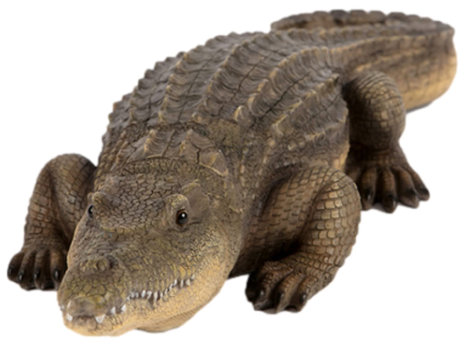 Crocodile Garden Ornament Resin Realistic Statue Home Decor Lifelike XL 62cm