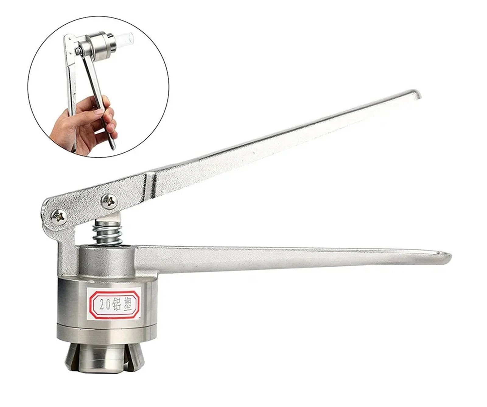 Alicate Crimpador Manual Engarzadora de viales abatibles 20 mm | Herramienta manual de sellado manual for engarzar tapas de botellas médicas
