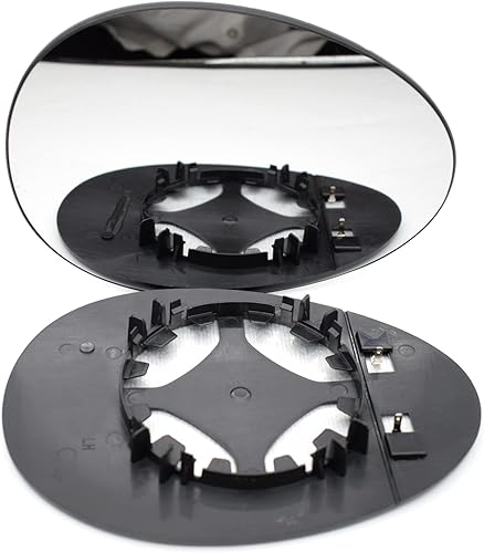 Miniatura 8 de AUTOXBERT Espejo de repuesto de cristal del conductor del lado izquierdo del espejo calentado con placa de respaldo para Mini Cooper 2007 2008 2009