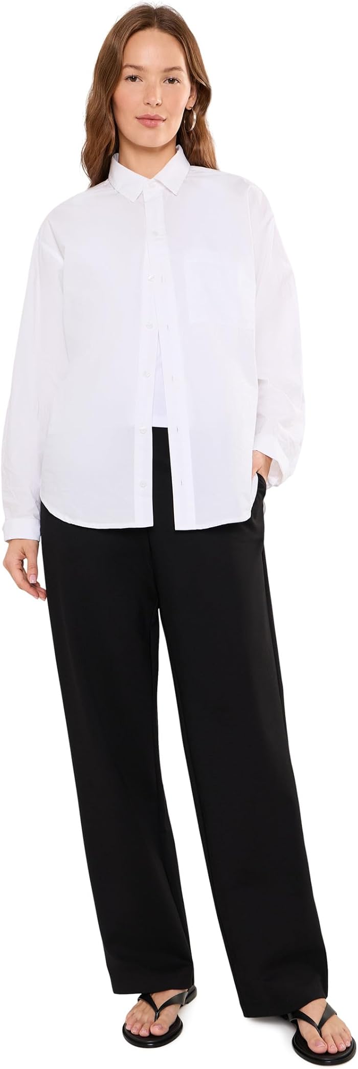 Женские брюки Eileen Fisher Washable Flex Ponte Full Length, цвет: Чёрный — фото 2