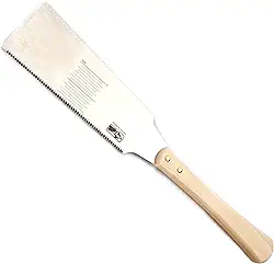 MEGURISM Serra japonesa Samurai Ryoba - Serra de corte nivelado de borda dupla de 19 cm para marcenaria