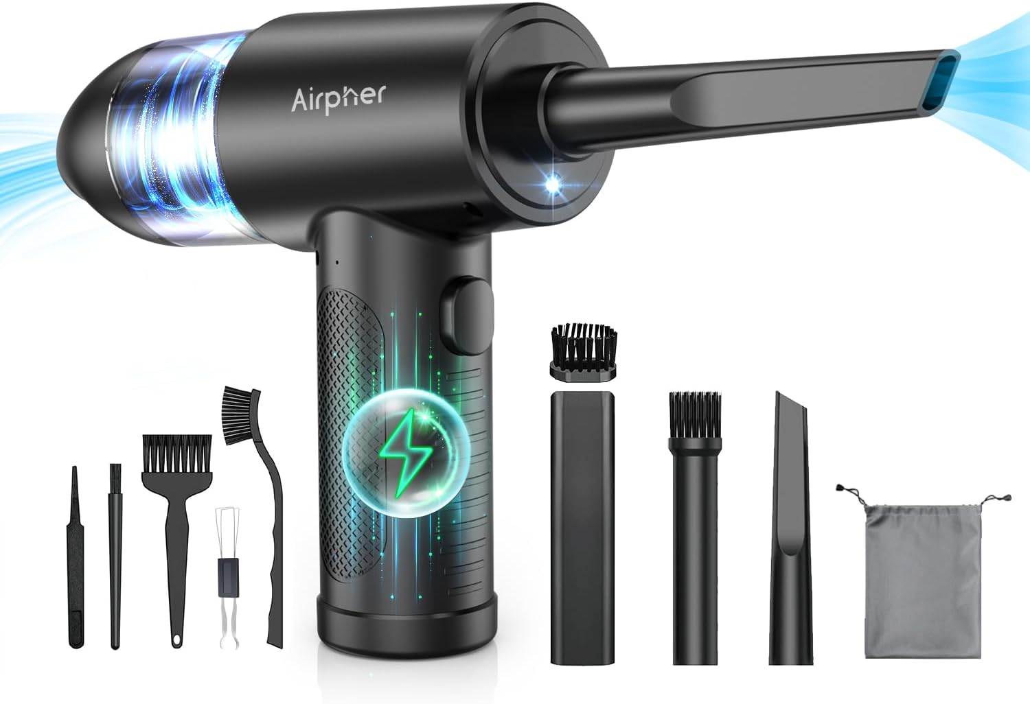 Solareye Compressed Air Duster PC Cleaner, 300000RPM Air Blower For PC