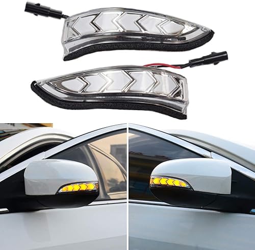 Hacreyatu 2 unids espejo retrovisor lateral dinámico LED secuencial indicador de luz de señal de giro para Toyota Camry Corolla Prius C Venza Avalon