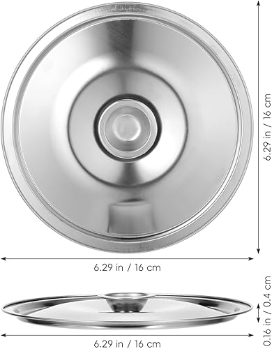 Miniatura 7 de DOITOOL Tarro de acero inoxidable, tapa de olla pequeña, tapa de cacerola, cubierta de ollas, cubierta de olla de condimento, tapa de cacerola