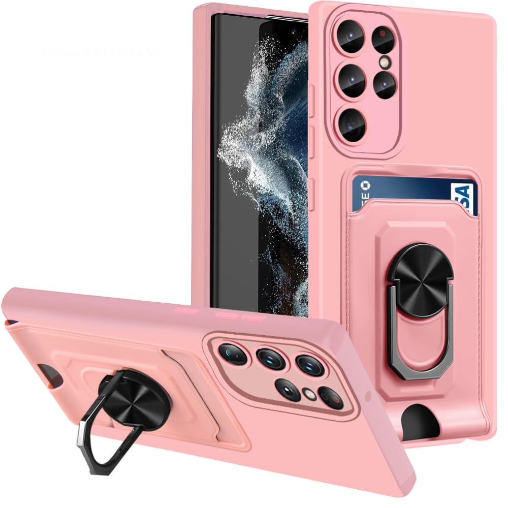 Coque avec cordon Samsung Galaxy S21 Plus rose anneau aimanté - 8
