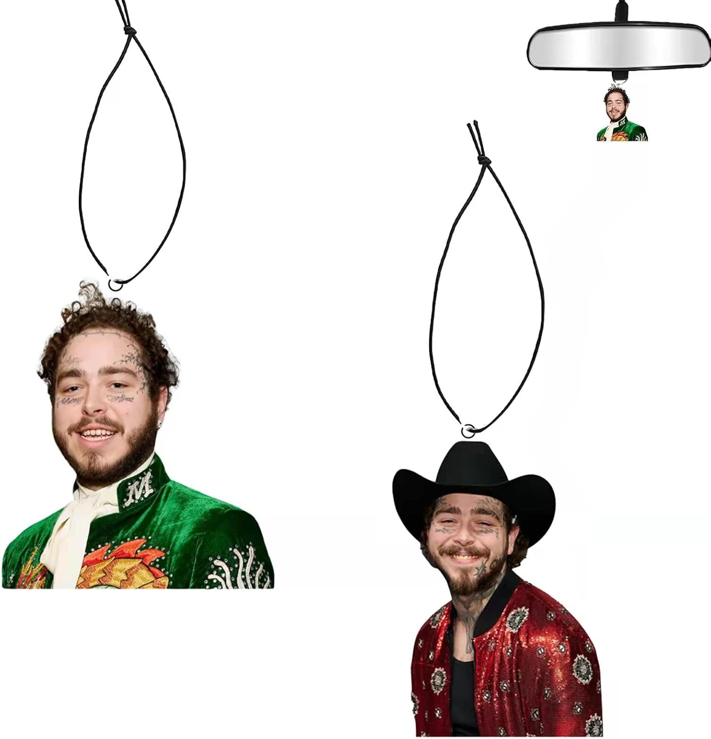 2 PCS Music Malone Car Air Freshener Pendant for Birthday