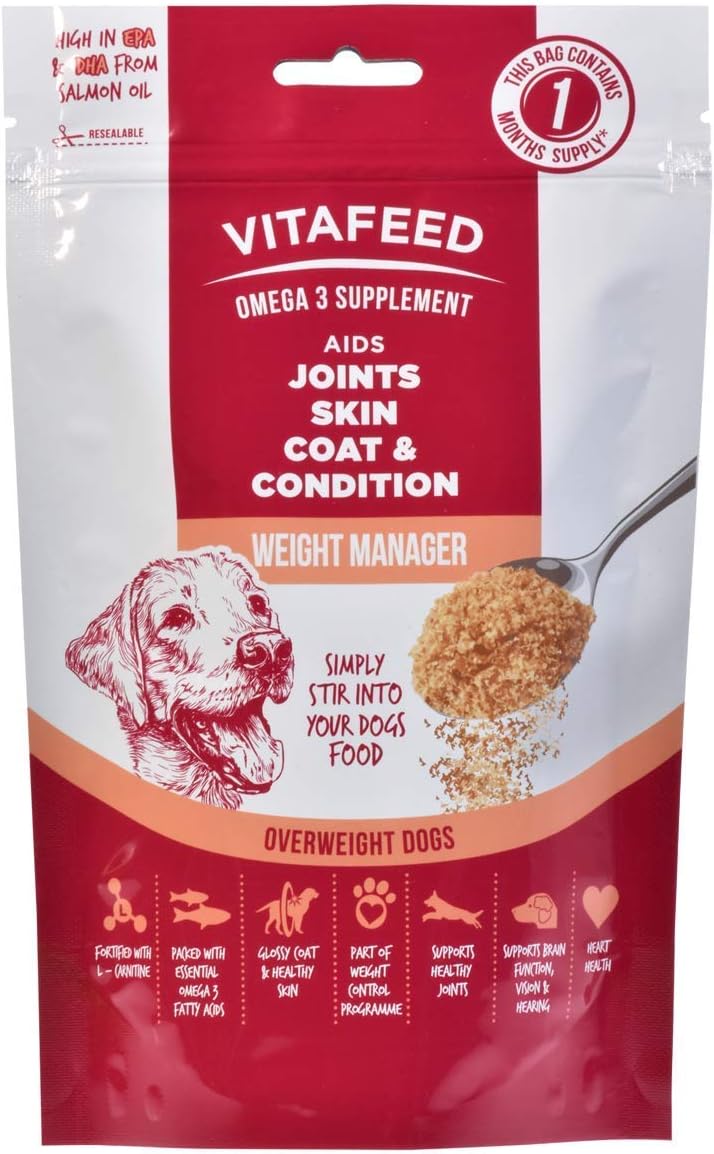 Vitafeed Omega 3 Salmon Oil Dog Food Complement Weight Manager