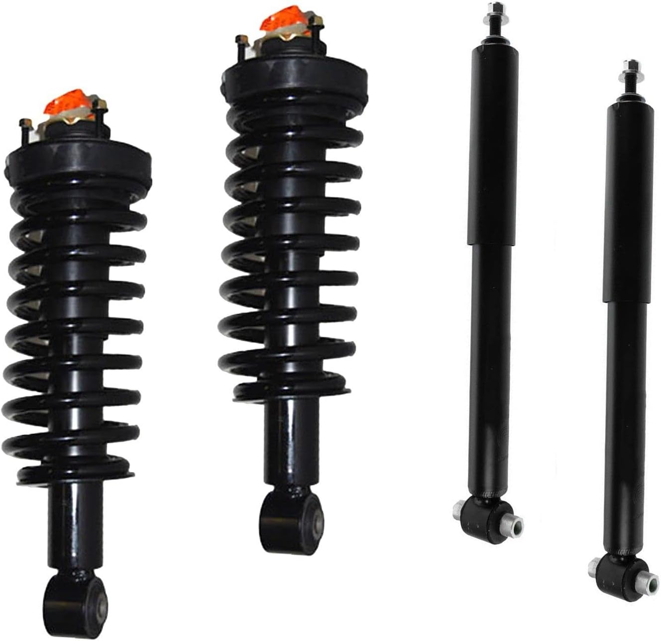 DTA 70015 Full Set 2 Front Complete Struts with Springs and Mounts + 2 Rear Shocks 4-pc Set Compatible with V6 and 4WD 4 Runner Only