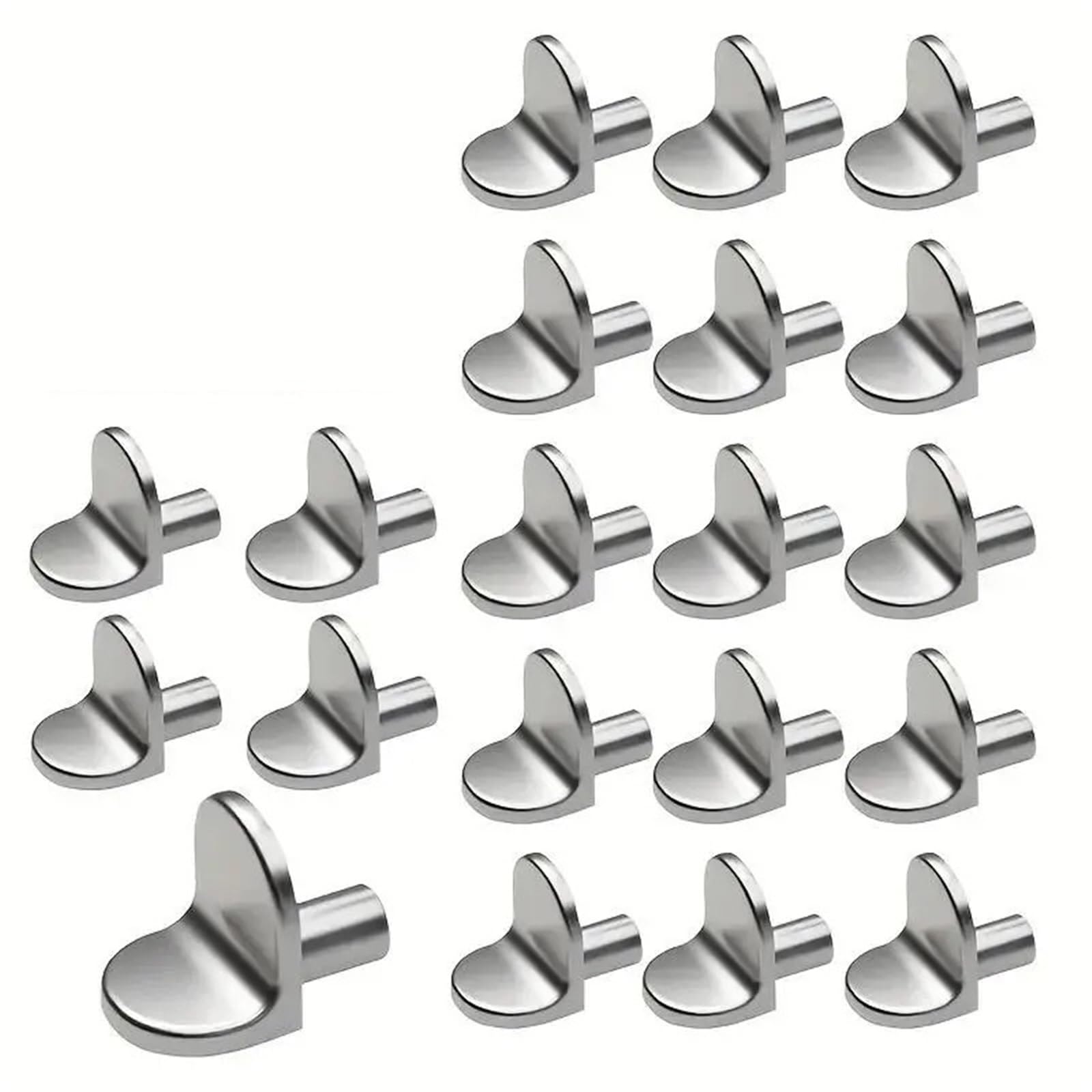 60Pcs L-Shaped Shelf Brackets Wall Mount Peg Pin Support Studs Holder