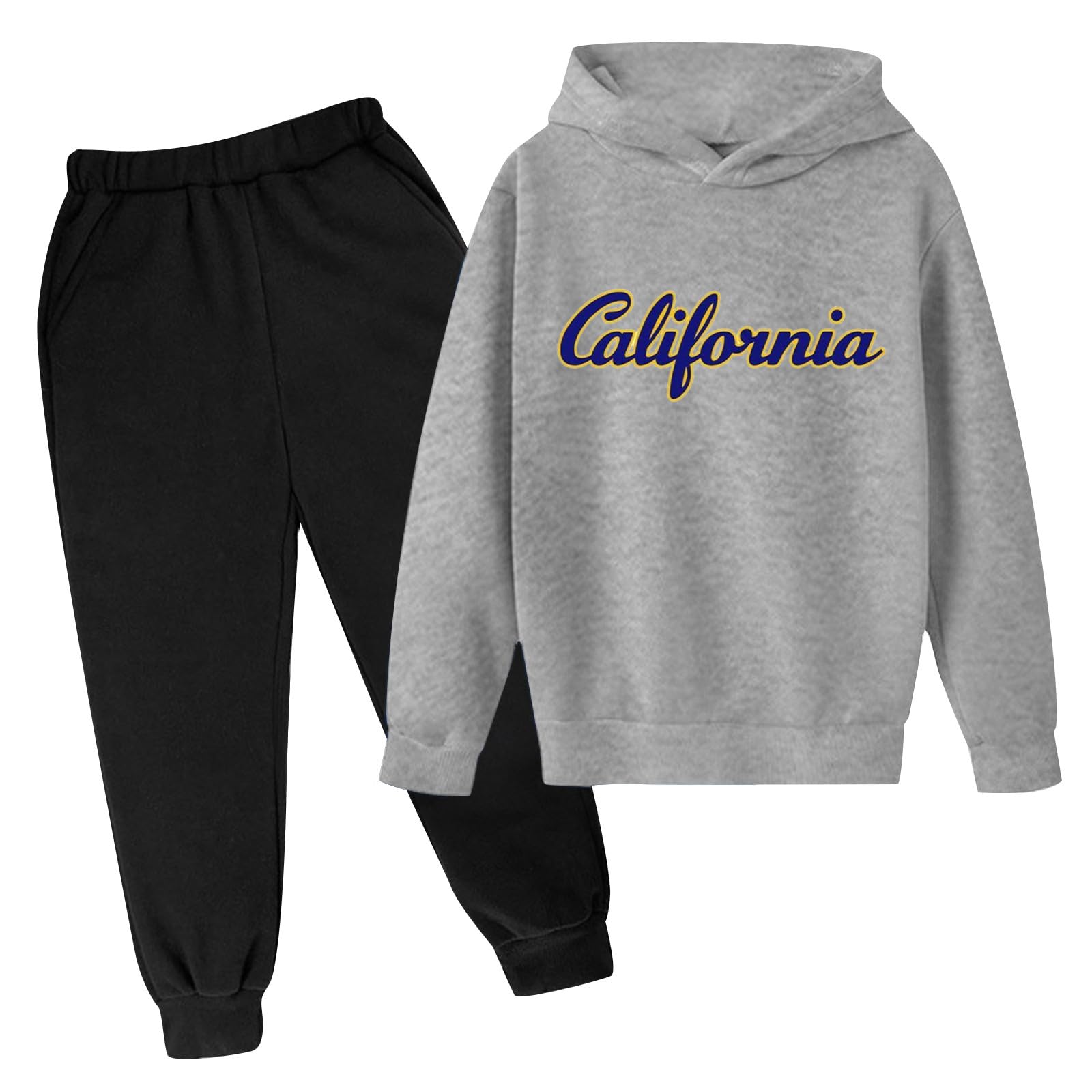 Generisch Ensemble de vêtements de sport à manches longues avec pantalon - Coupe ample - Football - Basketball - Survêtement de sport