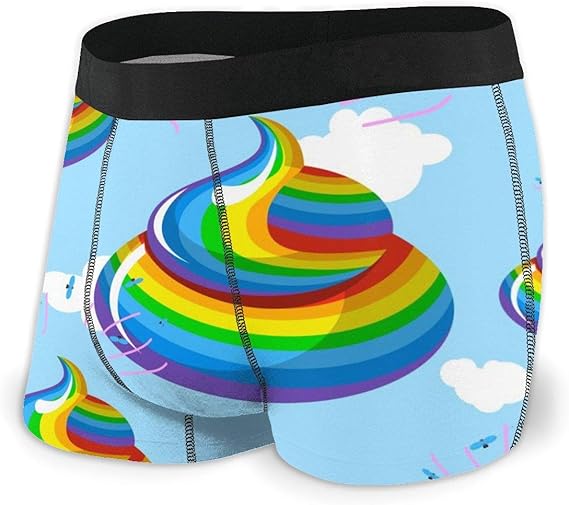 Amazon Co Jp ボクサーパンツ メンズ 下着 レインボー うんこ 虹 男性用 パンツ ブリーフ 四角 ボクサーブリーフ インナー 通気性 デザイン セクシー 魅力的 前閉じ プリント プレゼント吸水速乾 Bolaco ファッション
