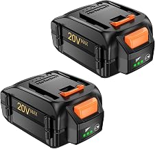 2POWTREEacks 4.0Ah WA3575 Replacement for WORX 20V Battery Power Share Max Battery Compatible with WORX Battery 20 Volt WA3520 WA3525 WA3669.2 WG251s WG255s WG540s WG890 WG891 Cordless Tools