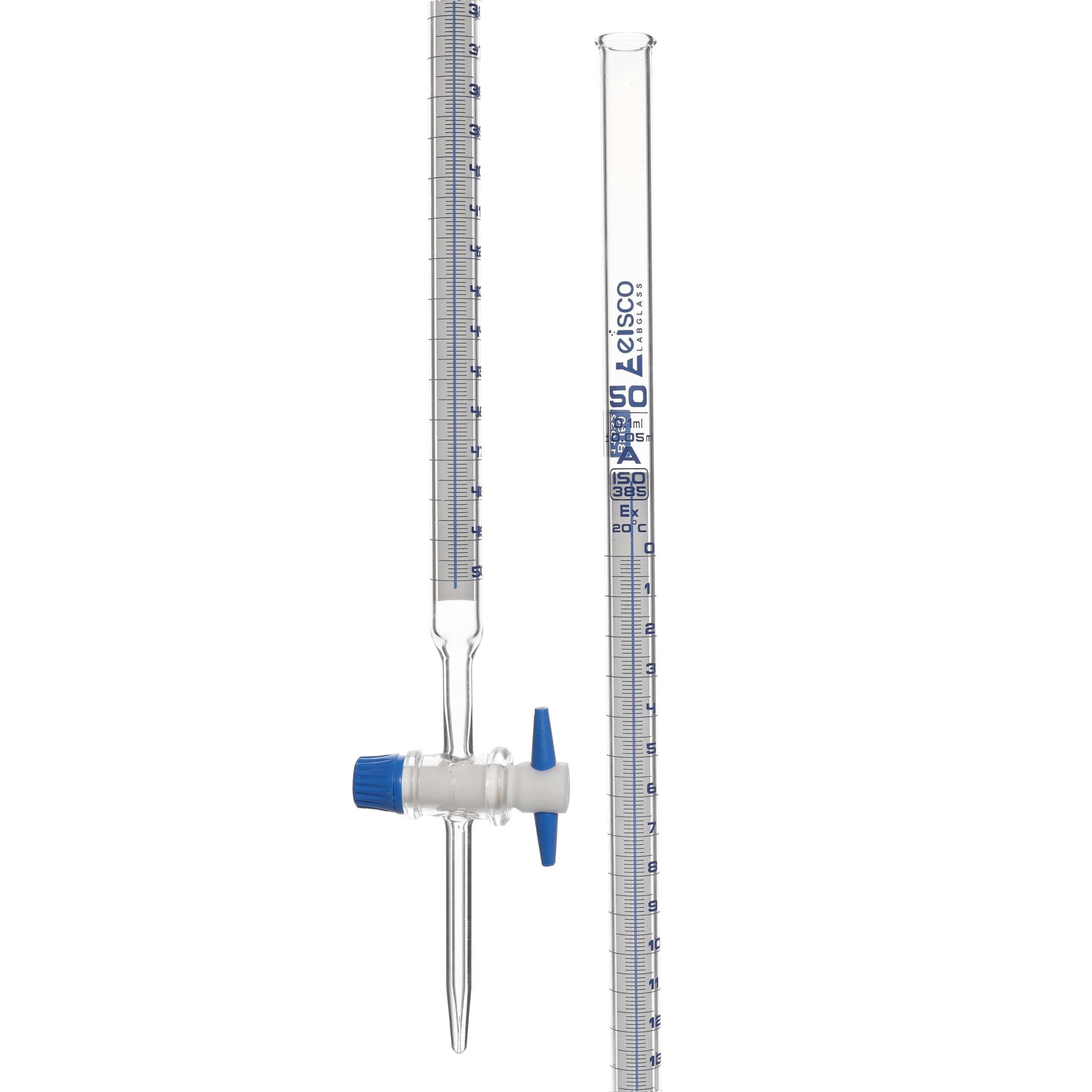 50ml Schellbach Glass Burette - Class A - PTFE Stopcock