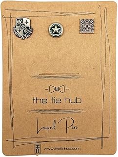the tie hub "The Tie Hub Men's Stylish Lapel Pin Set – 3 Unique Designs – Premium Metal Brooch for Suits, Jackets, and Blazers"-picture-11