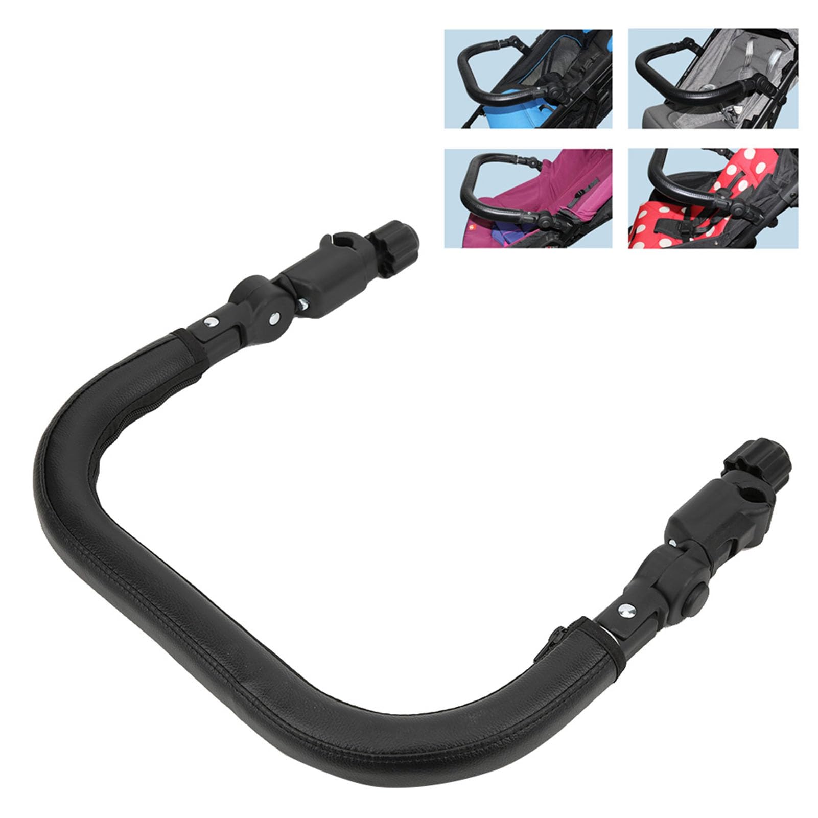 Yctze Barra per Pancia per Passeggino, Bracciolo Universale Regolabile per Passeggino con Rivestimento in Pelle PU, Maniglia per Maniglione Comfort di Sicurezza per Neonati, Ideale per Passeggini,