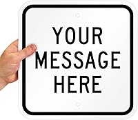 Vista 12 de SmartSign Letrero personalizado de 12 x 18 pulgadas, añade tu texto y elige color, aluminio laminado de 63 mil a prueba de óxido, a prueba