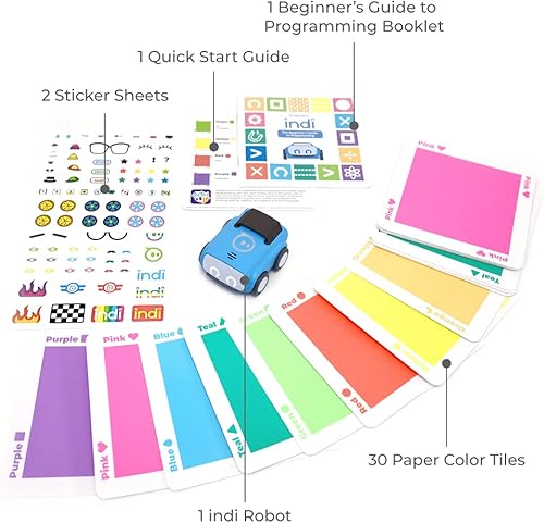 Miniatura 2 de Sphero Indi - Kit de aprendizaje en casa robot de aprendizaje STEAM sin pantalla para niños a partir de 4 años, diseña y construye laberintos