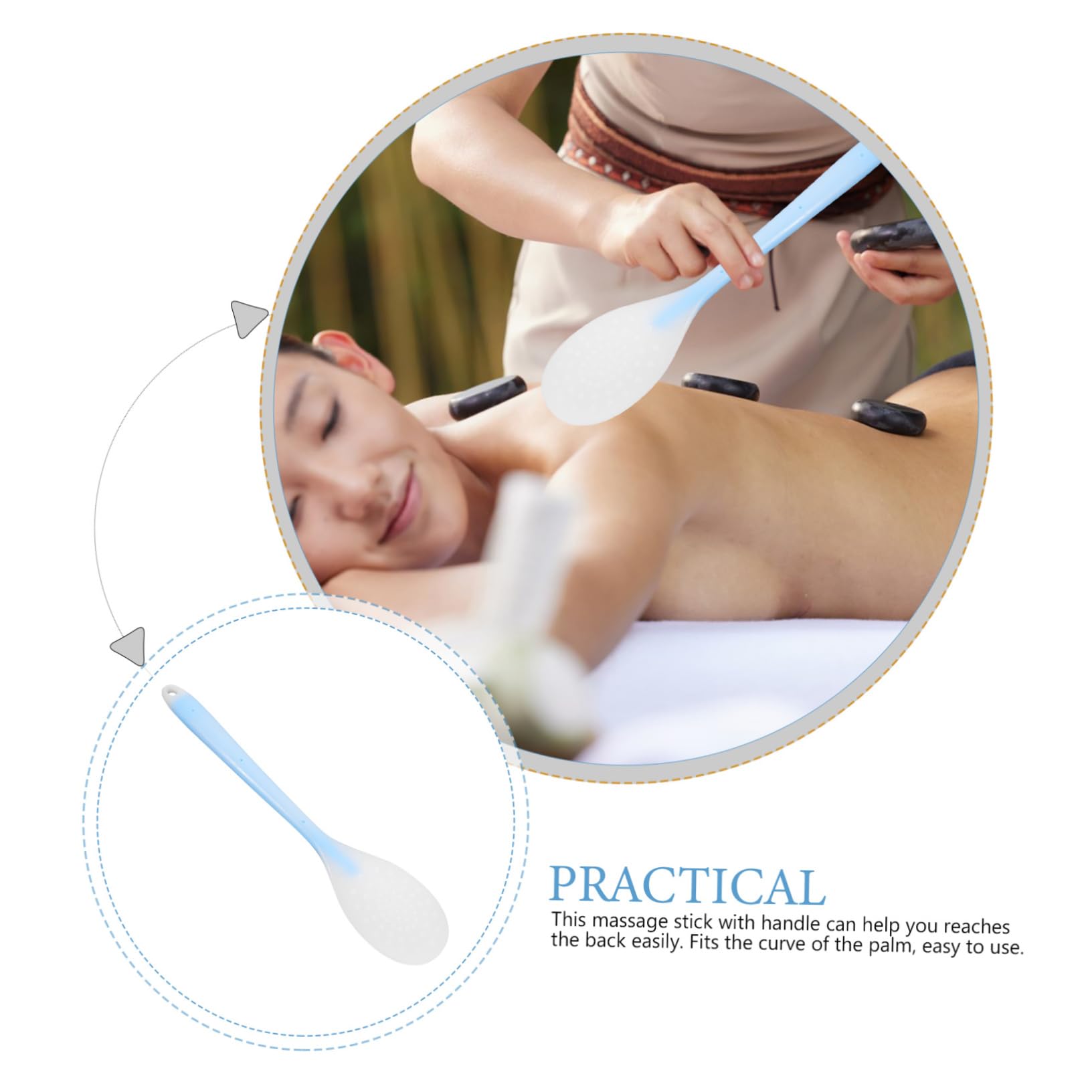 4 Pièces battant massage copain le muscle tape sur le corps outil de santé corporelle masseur de corps masseur de cou et d'épaule Gel de silice Blue