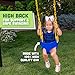 Deluxe High Back Full Bucket Toddler Swing with Exclusive Chain & Triangle Dip Pinch Protection and Carabiners for Easy Install - Blue - Squirrel Products