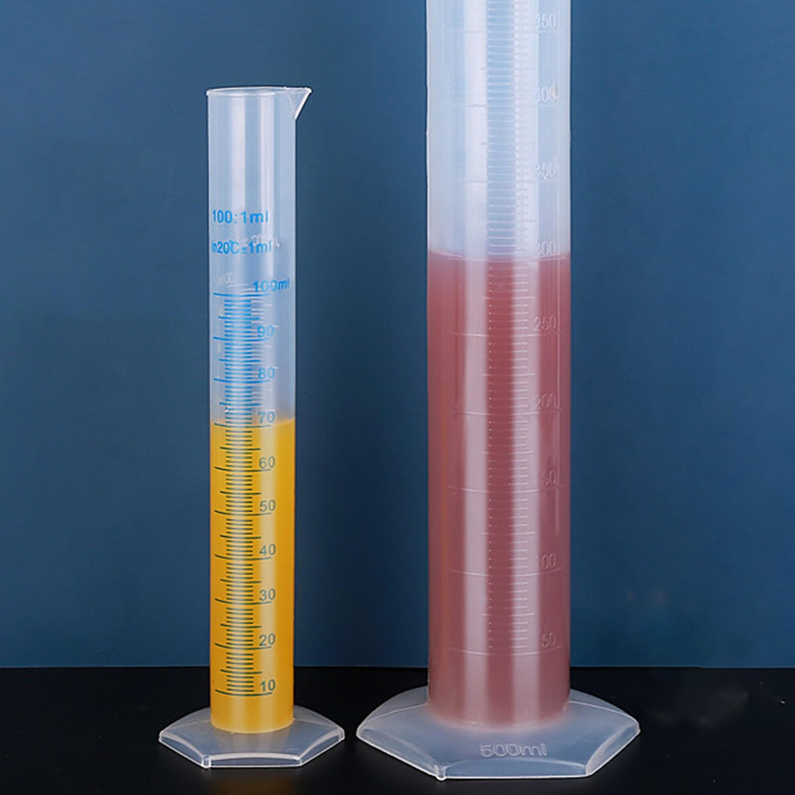 8 Pz/set 10-2000ml Cilindro Graduato Cilindro Graduato Set Con Base Esagonale Forniture Laboratorio Per Esperimenti Scientifici