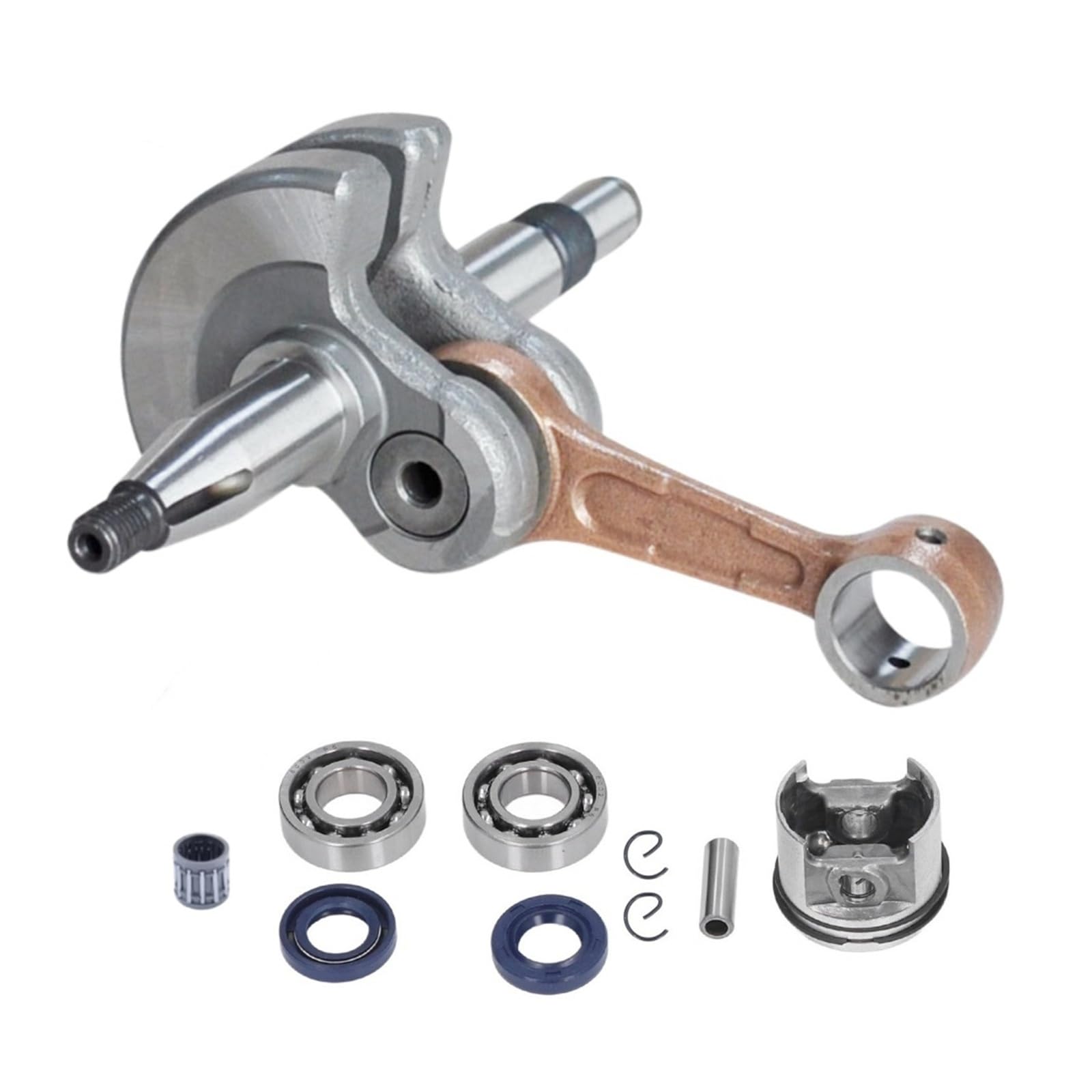Universal Lawnmower Parts Chainsaw Crankshaft Kit Crank Piston Replacement for 365 372 48mm