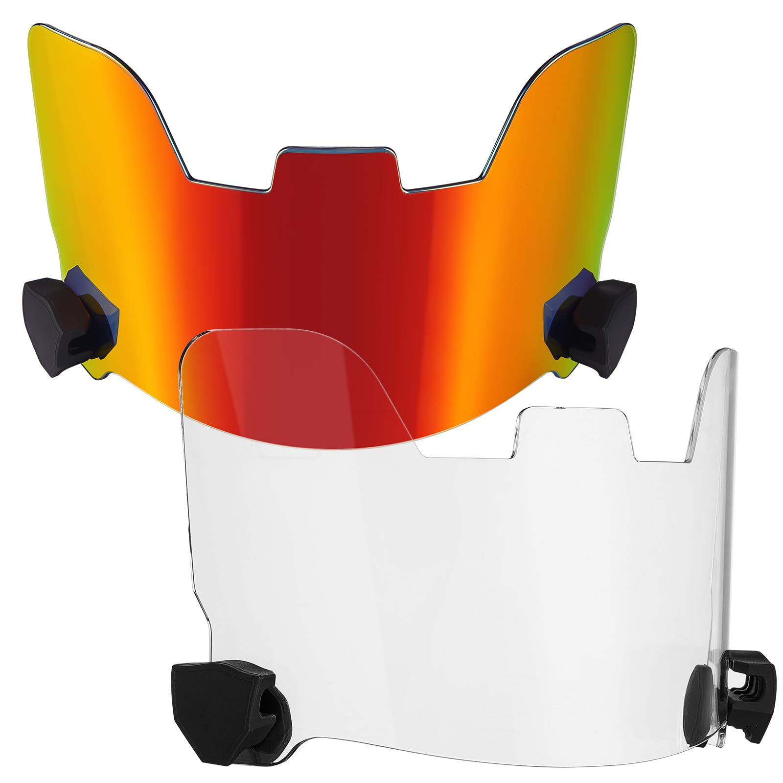 Xuhal 1/2/4 Pack Football Helmet Visor for Youth Adult, Clear Red, 2 Pcs