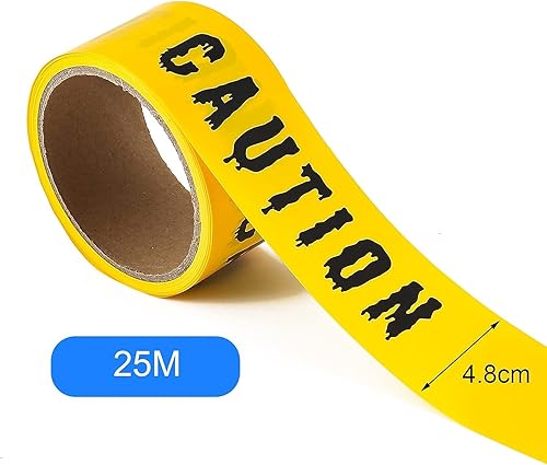 Vista 10 de Halloween Decorations,Halloween Caution Tape Roll 4.8CM*25M,Scary Party Halloween Decorations Indoor Outdoor,Yellow Do Not Enter Tape.Hazard Warning