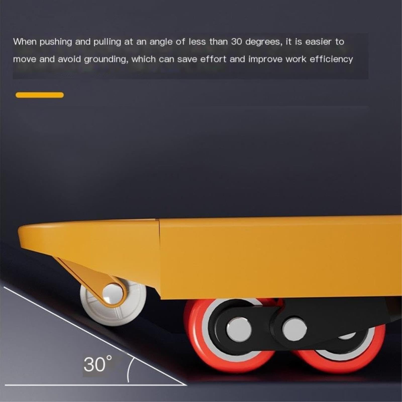 Transpallet Pieghevole, Transpallet Manuale, Carrello Elevatore Manuale, Piattaforma Elevatrice Sollevamento Pallet (Yellow 68.5cm)