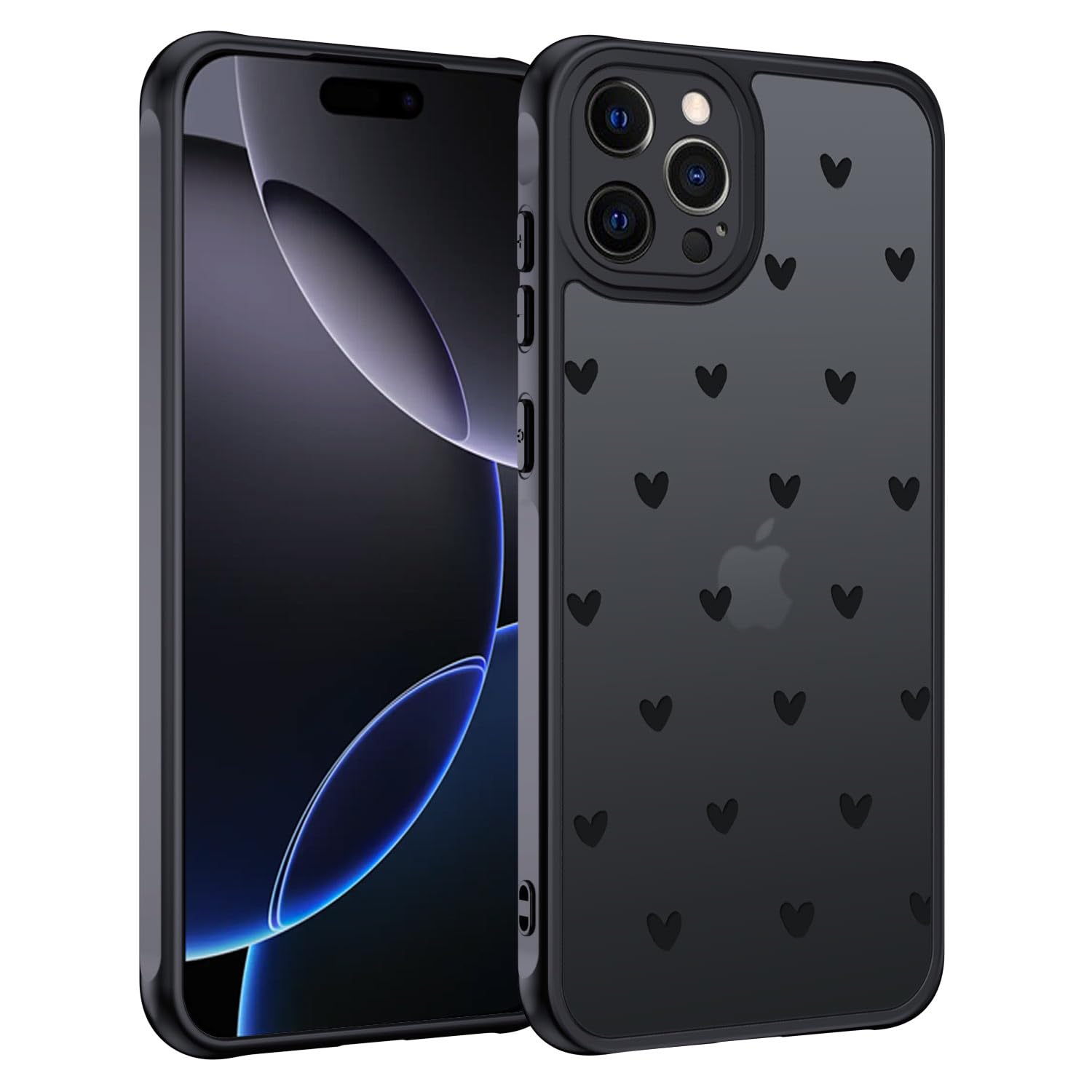 Handyhülle für Samsung Galaxy S22 Hülle, Aesthetic Motiv Schleifen Muster Design Matt Transluzente Schlanke Hart Case Kratzfeste PC Rückseite + TPU Bumper Stoßfest Schutzhülle, Schwarz