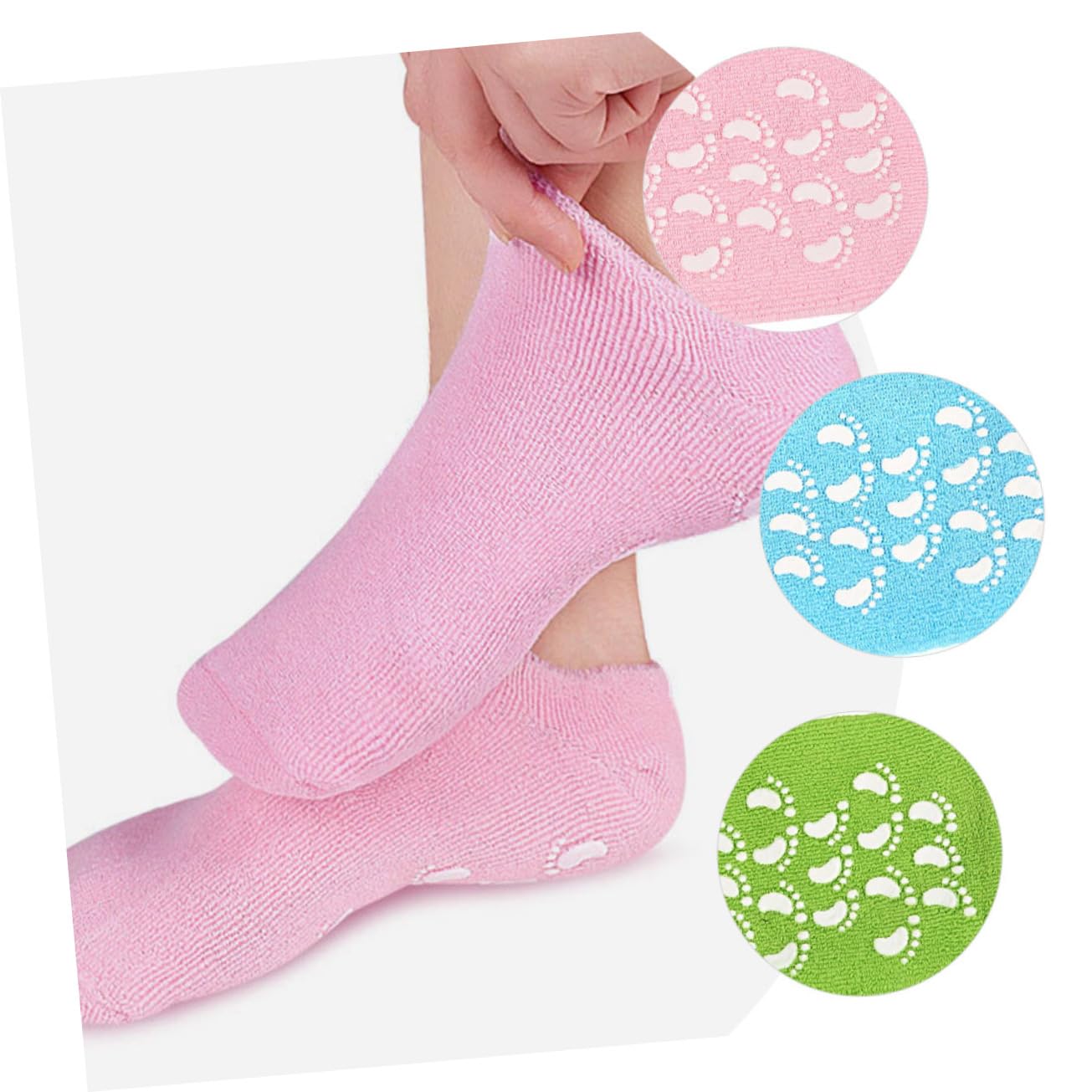 Calzini Idratanti per Piedi Cotone e Gel 3 Paia Riutilizzabili | Protezione Dalla Secchezza e Ruvidità, per Beauty Salon e Paraffina, Comodi e Pratici