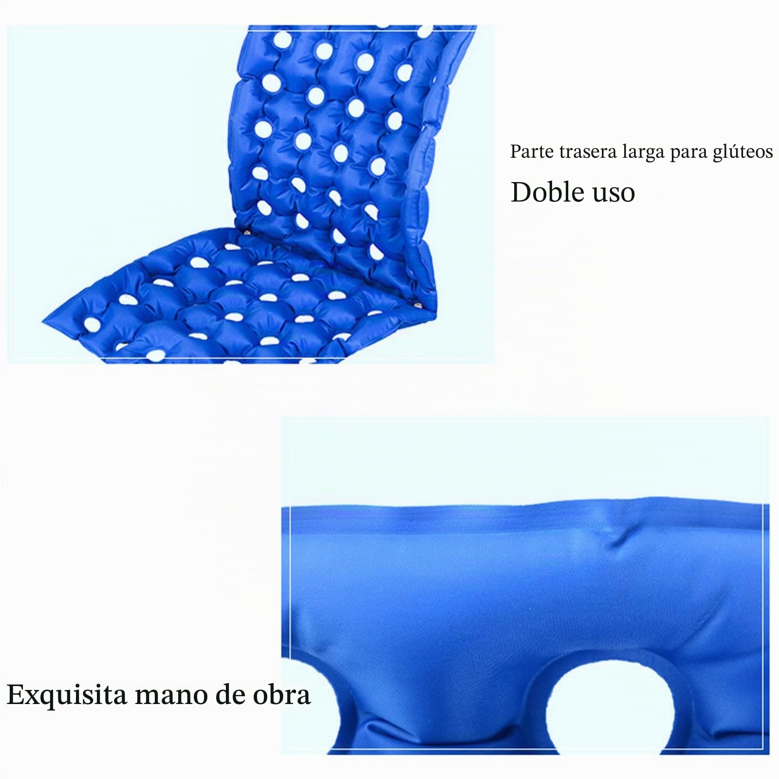 Cojín Antiescaras para Silla de Ruedas, colchón antiescaras Cojín para el hogar Cojín para Silla de Ruedas Paciente Anciano Cirugía de Cadera Cojines inflables Transpirables