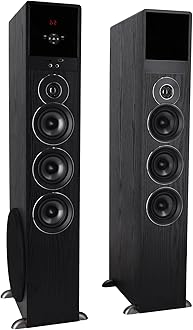 Rockville TM150B Black Home Theater System Tower Speakers 10" Sub/Blueooth/USB